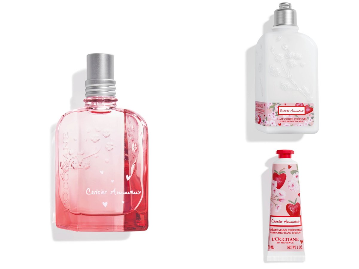 ロクシタンが春限定「チェリーストロベリー」シリーズを発売 桜と