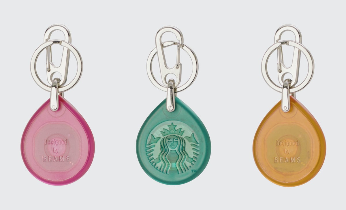 スタバ×ビームスの決済キーホルダー新作、クリアカラーが登場