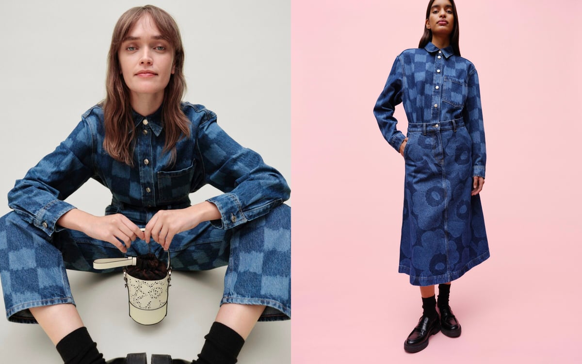 マリメッコがデニムコレクションの新作発売、ウニッコ柄など7型を展開