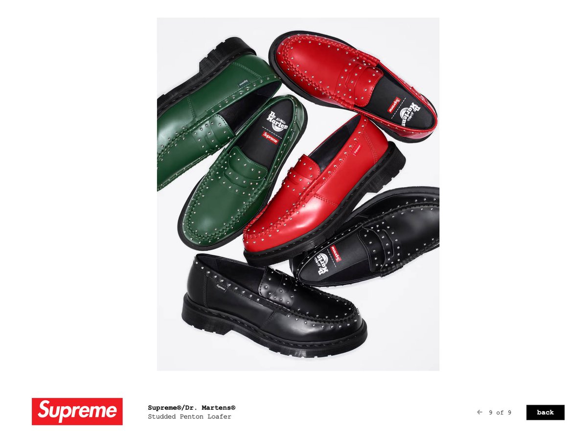 シュプリームがドクターマーチンとコラボ 人気ローファーをパン