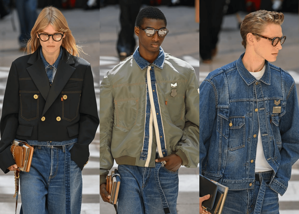 サカイがリーバイスとコラボ、「ファースト」をドッキングしたデニム