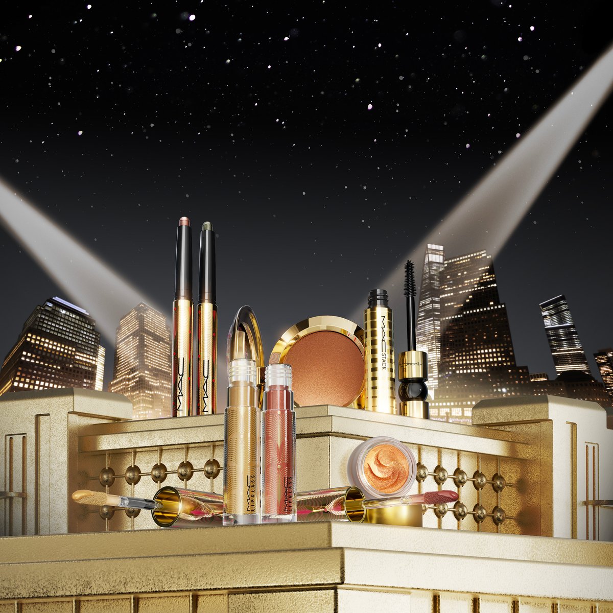 2024年クリスマスコフレ】M·A·C：ゴールドの魔法できらめくメイク