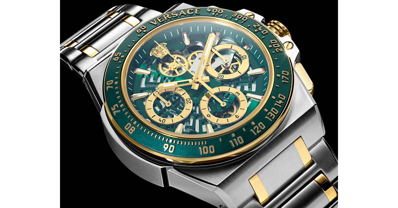 ヴェルサーチェ、ブランド初となるスケルトン仕様の自動巻き腕時計を