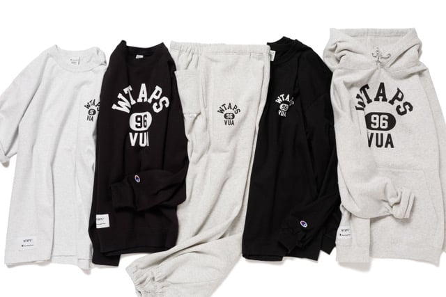 チャンピオン × WTAPS第5弾、カレッジロゴを配したスウェットやTシャツ
