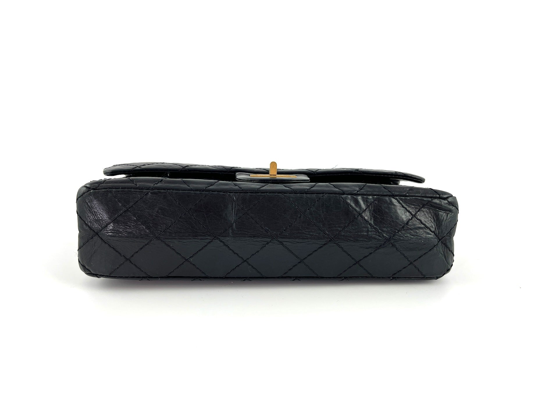 CHANEL Black 225 2005 Reissue 2.55 Quilted Leather Shoulder