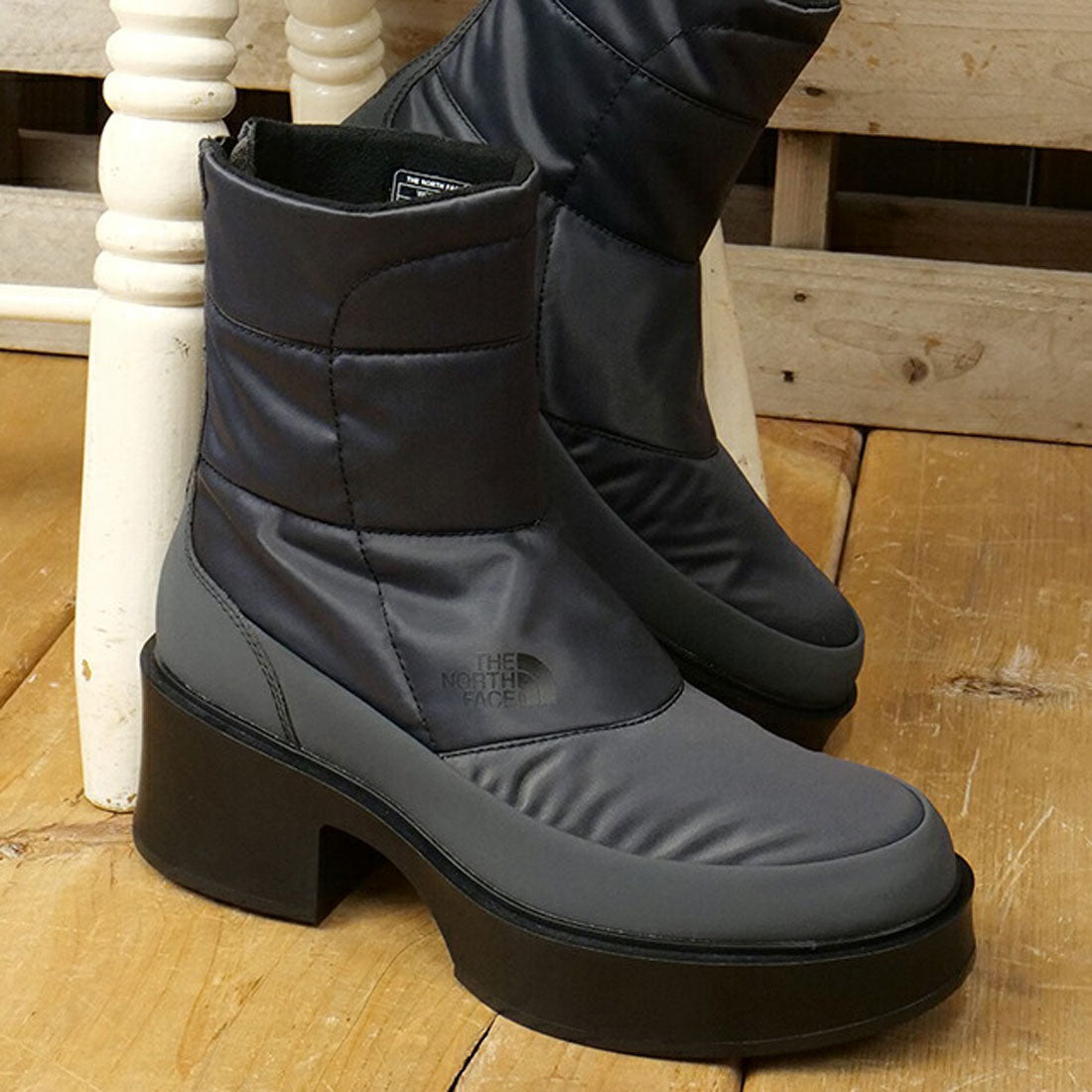 THE NORTH FACE W Kalmia Nuptse Boots WP SE Asphalt Gray/TNF Black [NFW