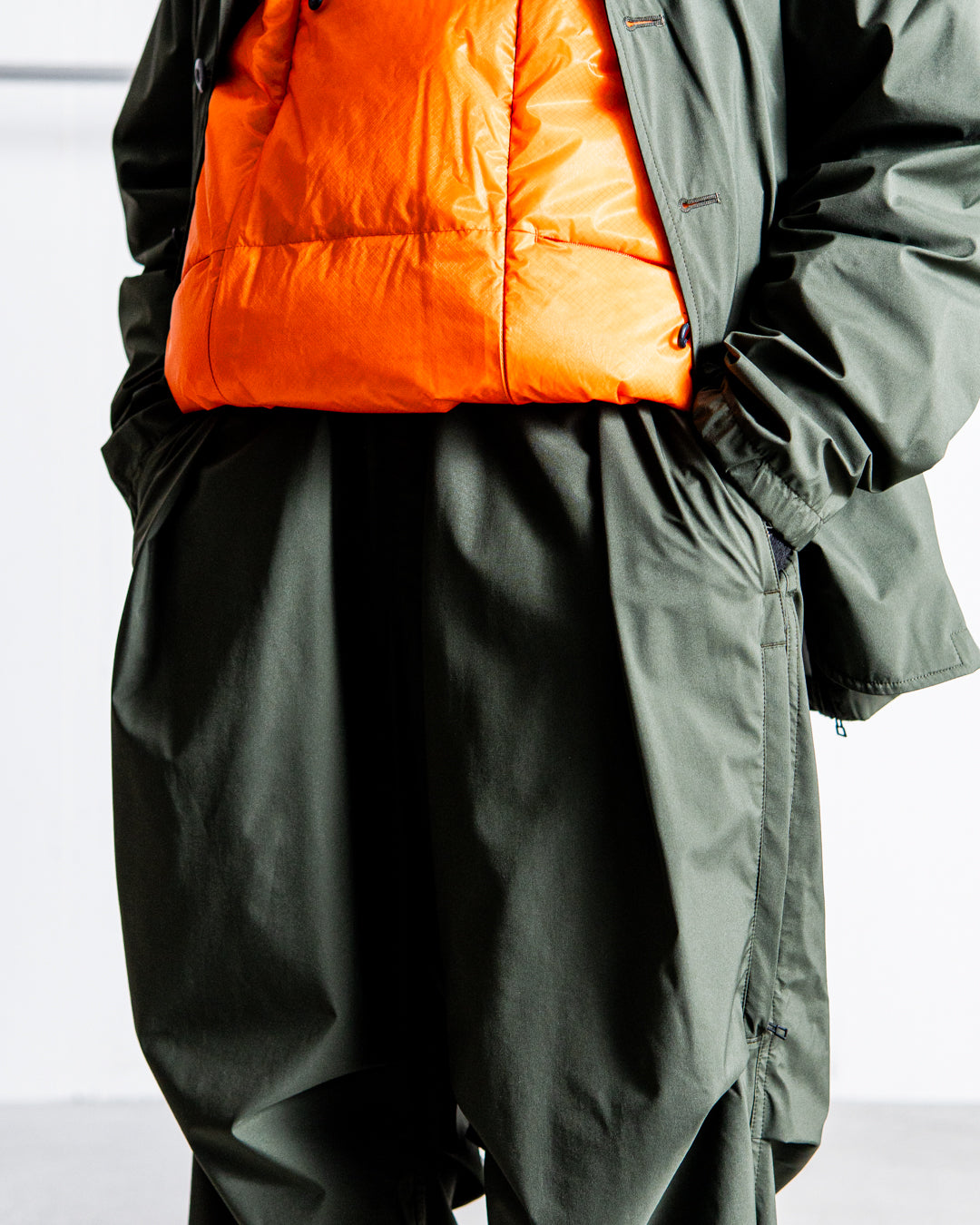 通販] UNTRACE (アントレース) 3L Stand Collar Coat_185 商品ページ