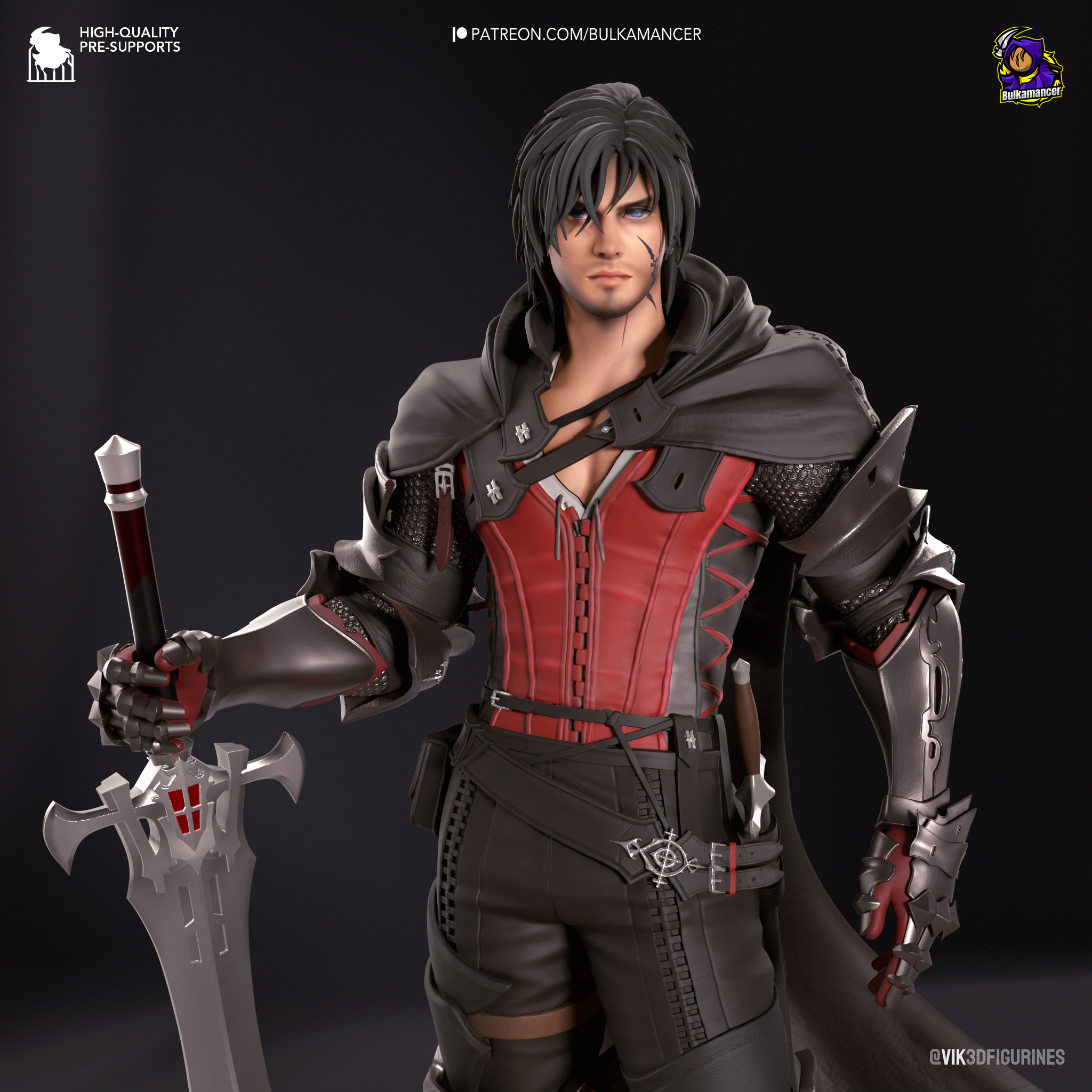 🗡️ Clive Rosfield | Final Fantasy XVI | 256mm・ 3D File for 3D