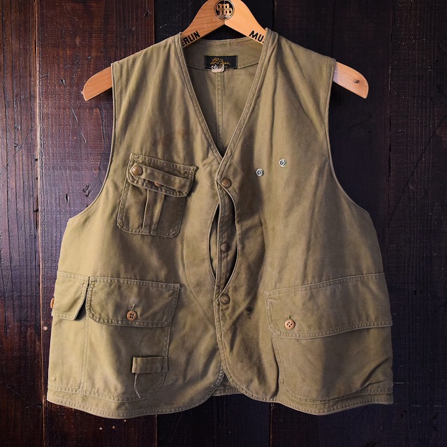 50's L.L.BEAN ハーフムーンポケットフィッシングベスト エルエル