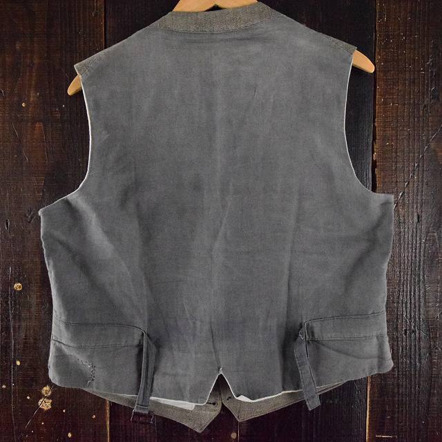 1930's フランス 2本針シンチバック付き動物ボタンブラック