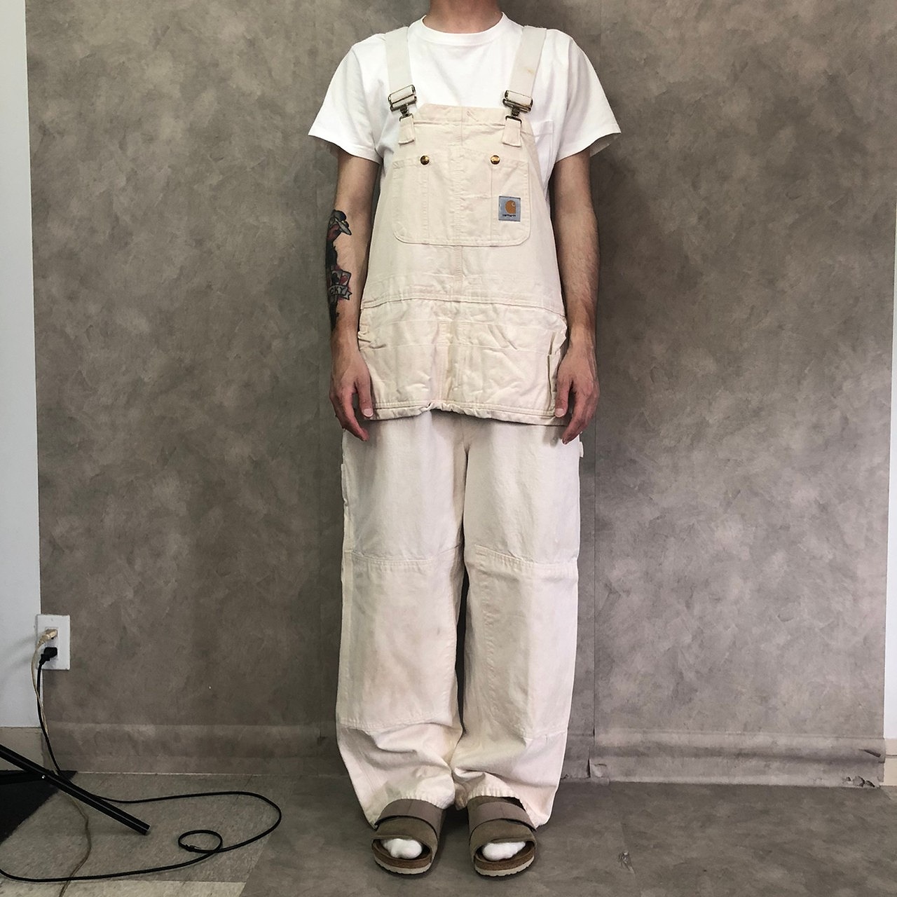 90s 90年代 アメリカ製 カーハート ワーク ペインター 白 ホワイト