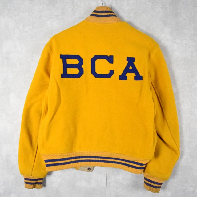 50s 50年代 スタジャン アワードジャケット メルトン コットンサテン