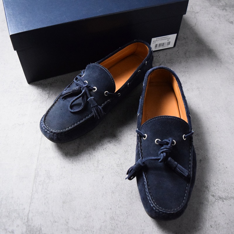 ポロラルフローレンパープルレーベル 革靴 紺 ネイビー イタリア製