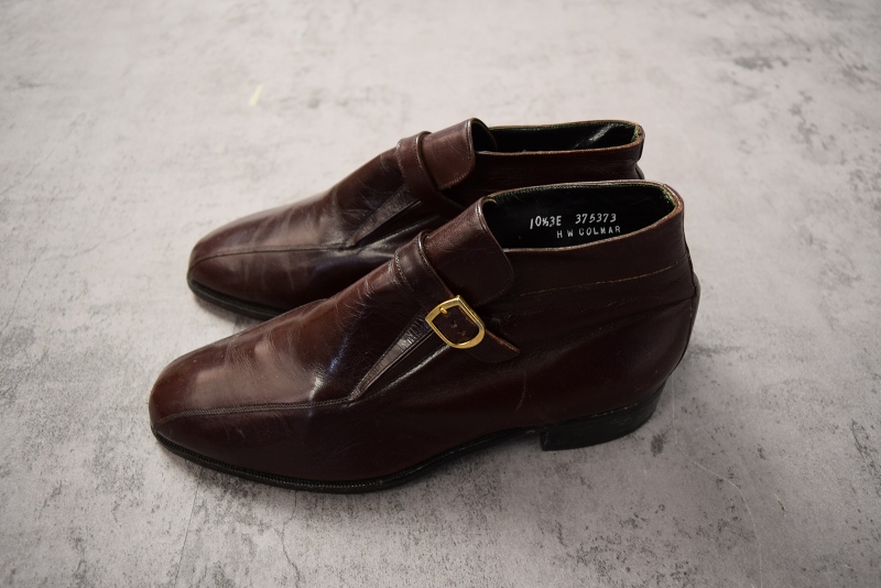 70s 80s 70年代 80年代 フローシャム 茶色 ブラウン レザーシューズ