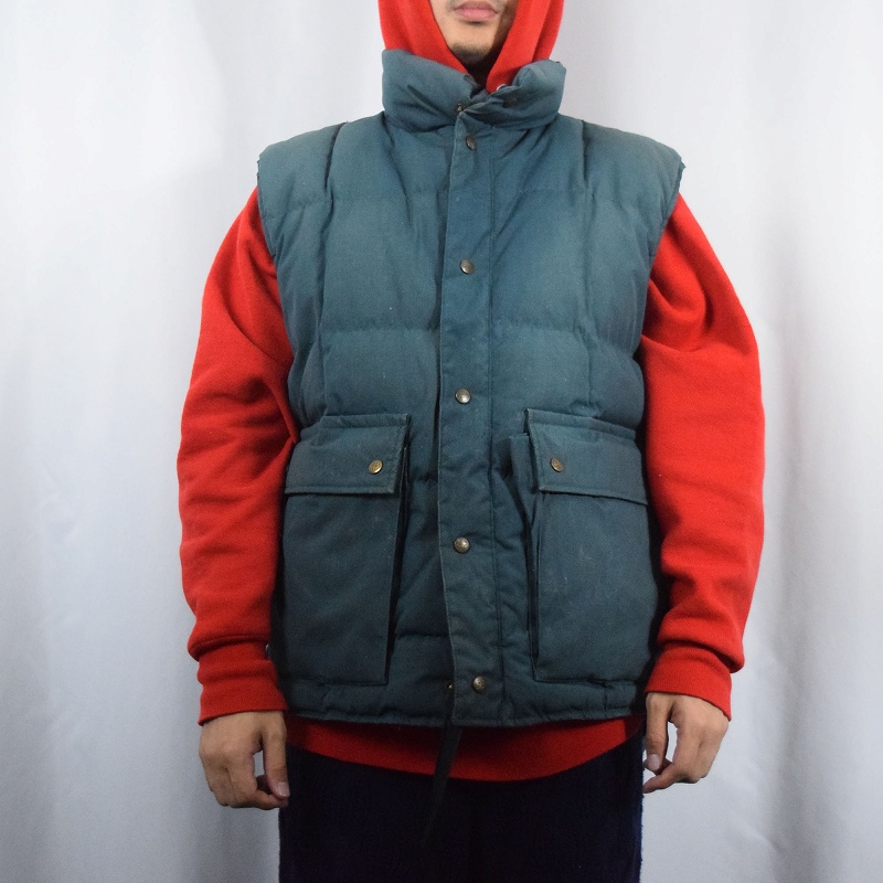 中綿ベスト ナイロンベスト 80s 80年代 エディバウアー 緑 グリーン