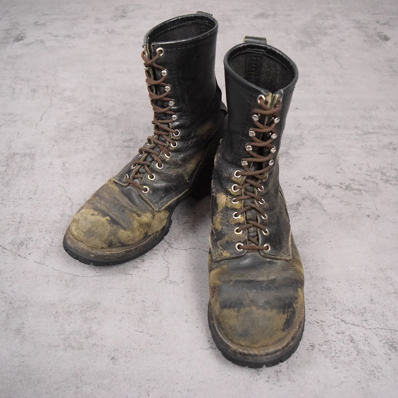 90年代 90s アメリカ製 レッドウィング レザーブーツ ワークブーツ 黒