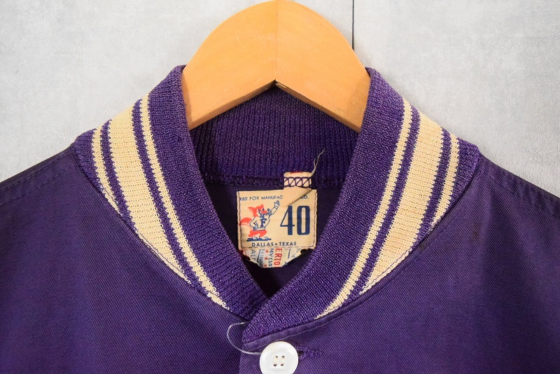 50s 50年代 ボタスタ テニス 紫 パープル │ヴィテージ古着屋Feeet