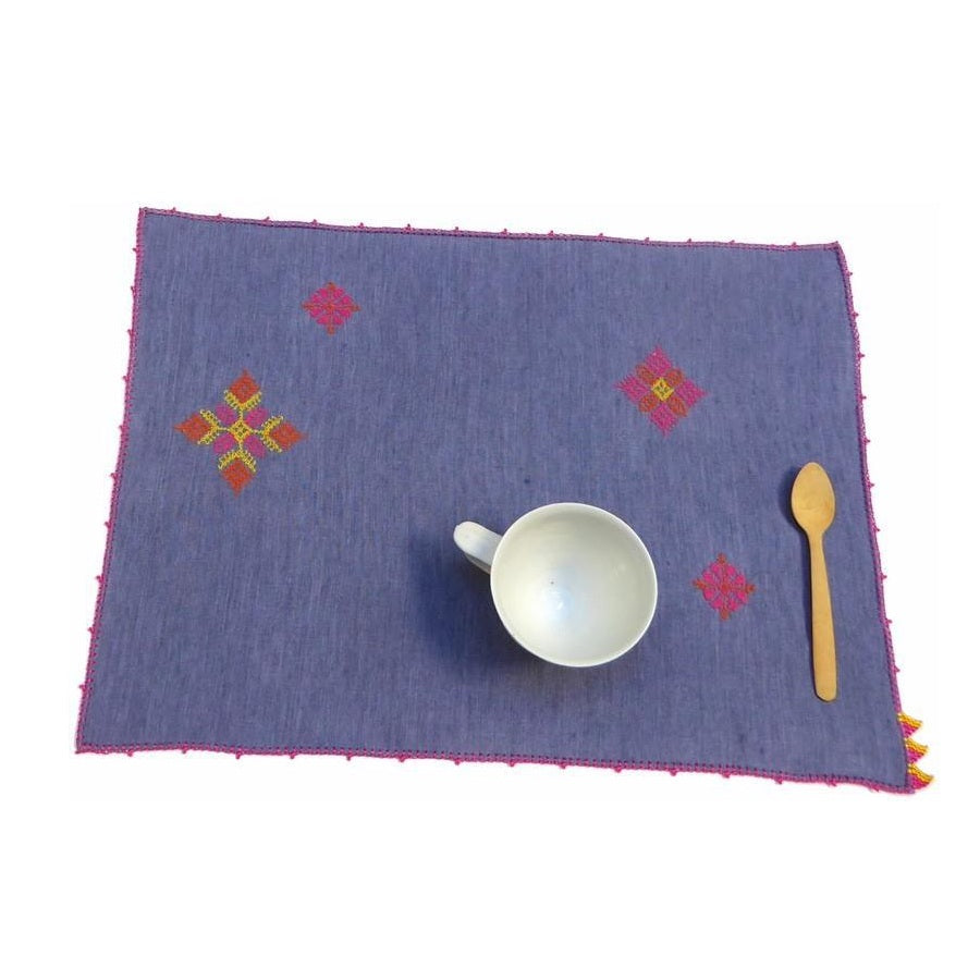 Leo Atlante】刺繍ランチョンマット blue | フィールシーン / FEEL