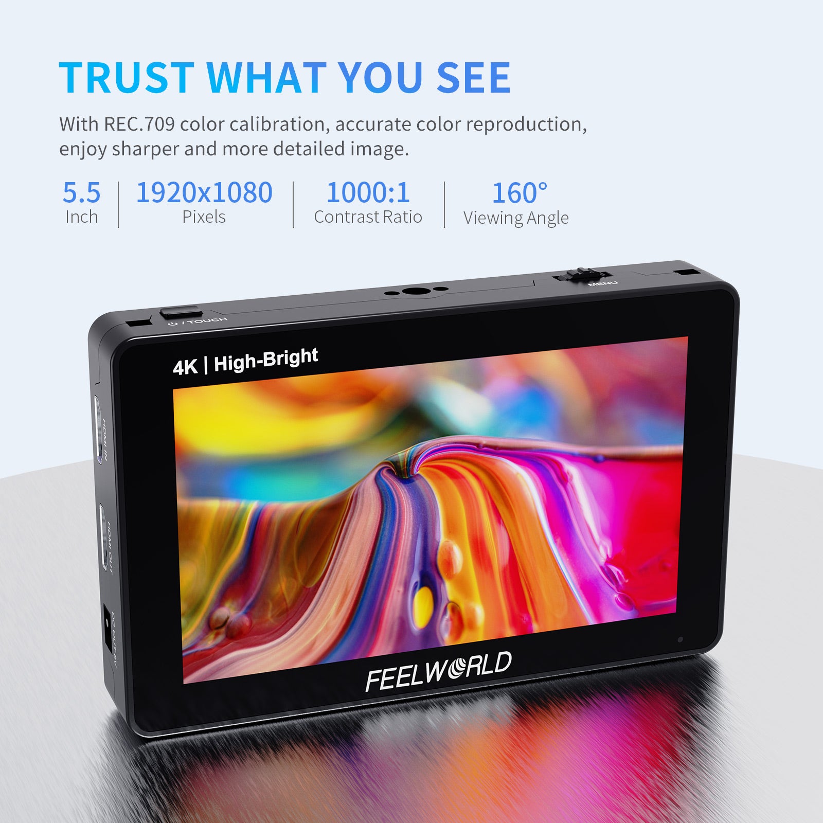 FEELWORLD F6 PLUSX 5.5 Inch 1600nit Touch Screen – feelworld