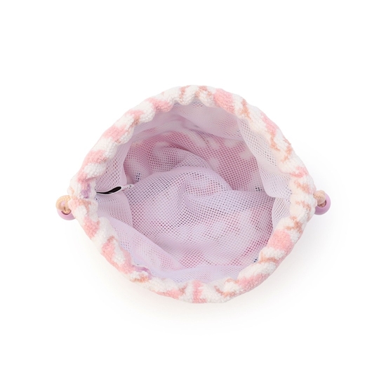 モフモフネコチャン 巾着 L/MNC-260283(ペールピンク): LOVERARY BY