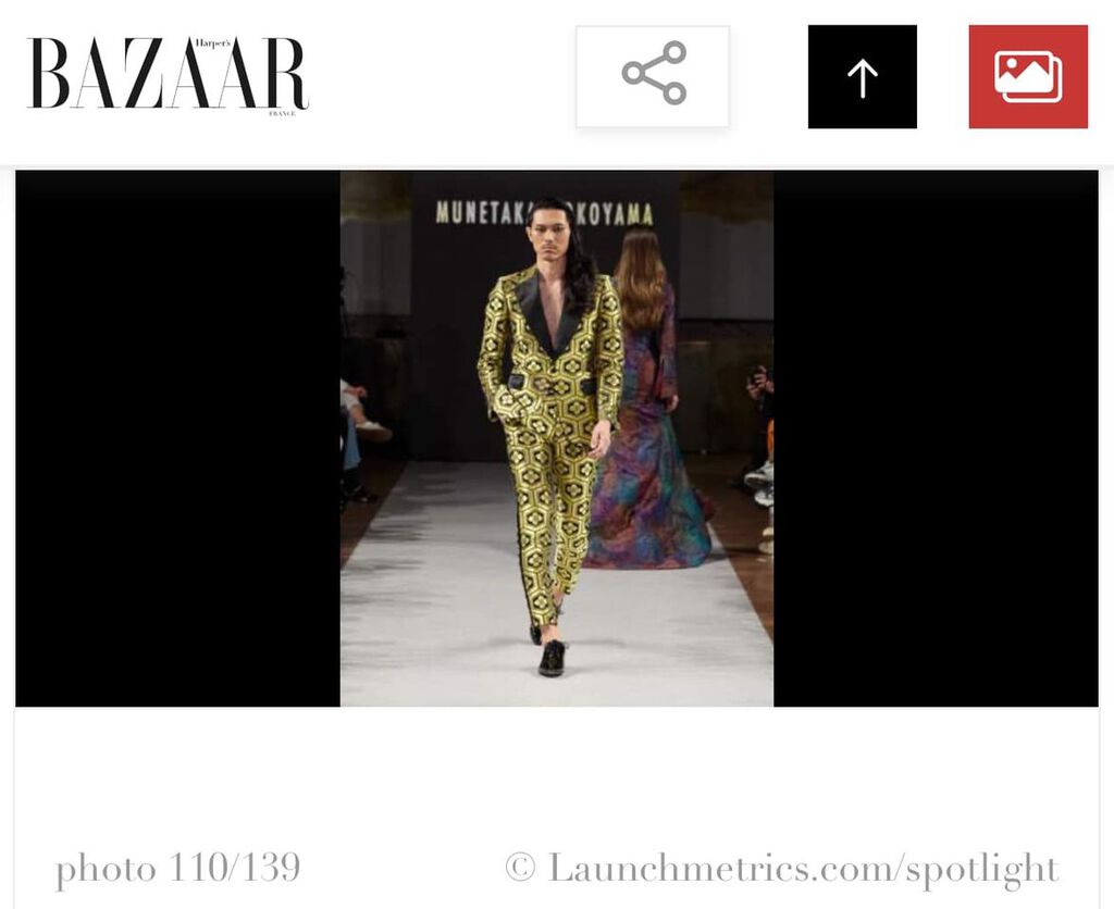 世界有数のファッション誌「HARPER'S BAZAAR FRANCE」に【MUNETAKA