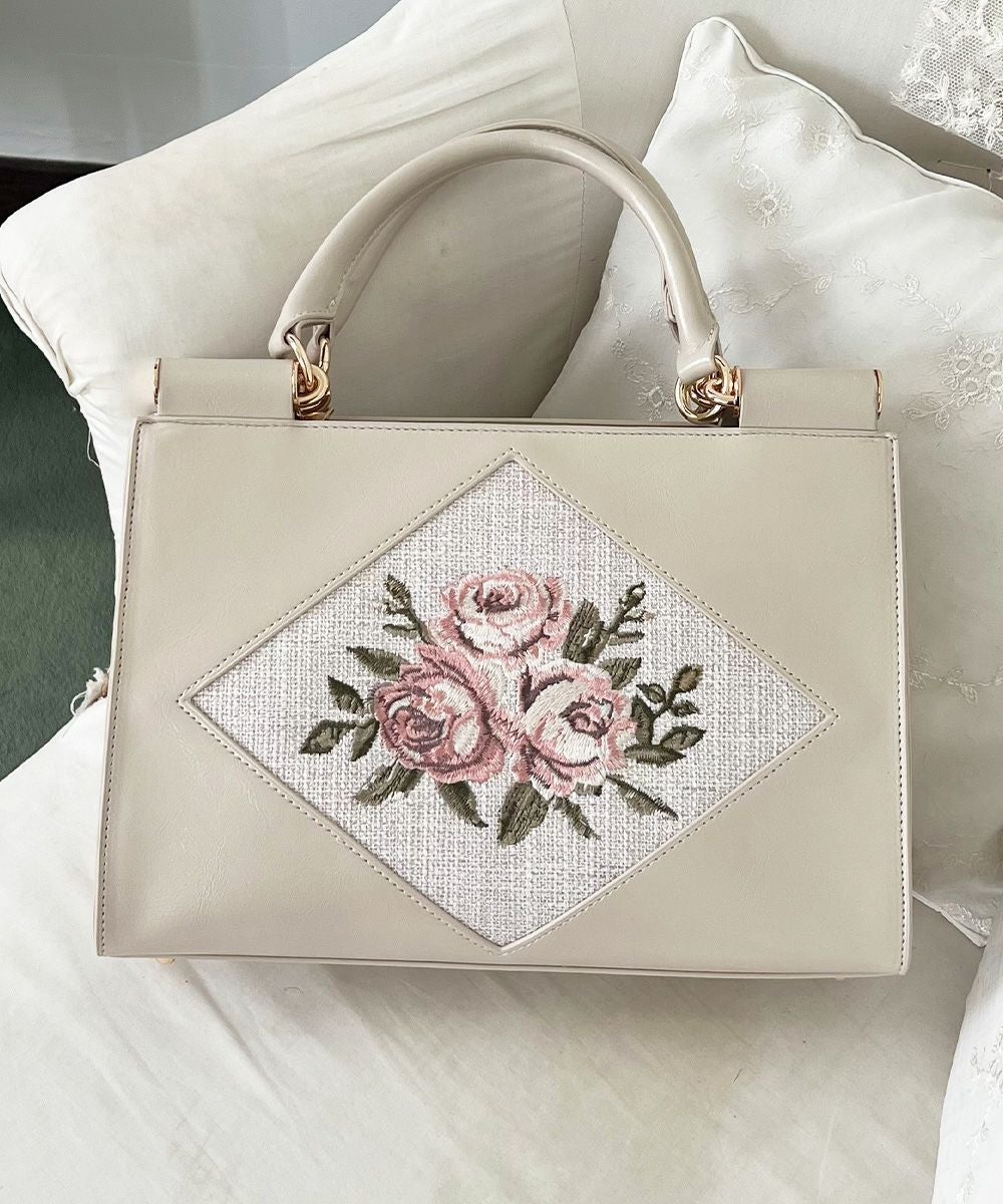 ローズ刺繍トートバッグ/an another angelus [54BC01a007] | F i.n.t