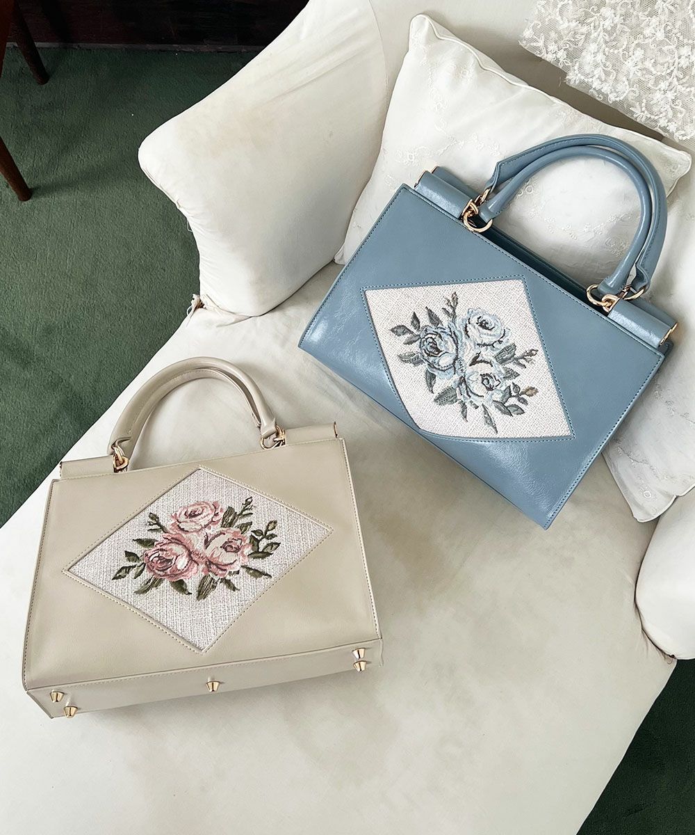 ローズ刺繍トートバッグ/an another angelus [54BC01a007] | F i.n.t