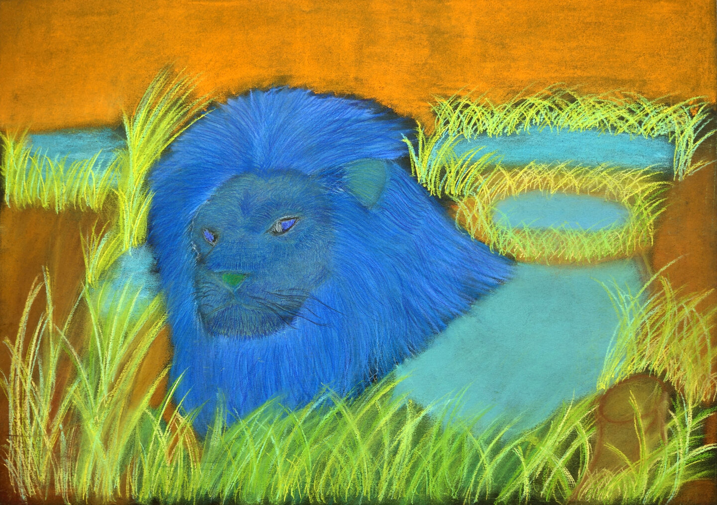 櫻井陽菜「青いライオン」 | ふじのくに障がい者芸術ポータルサイト