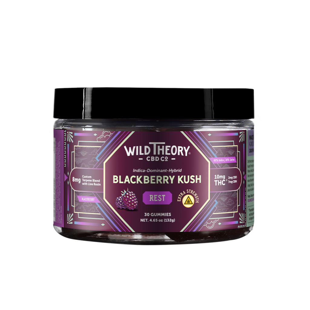 Wild Theory REST: Blackberry Kush Indica Gummies | Sleep - The