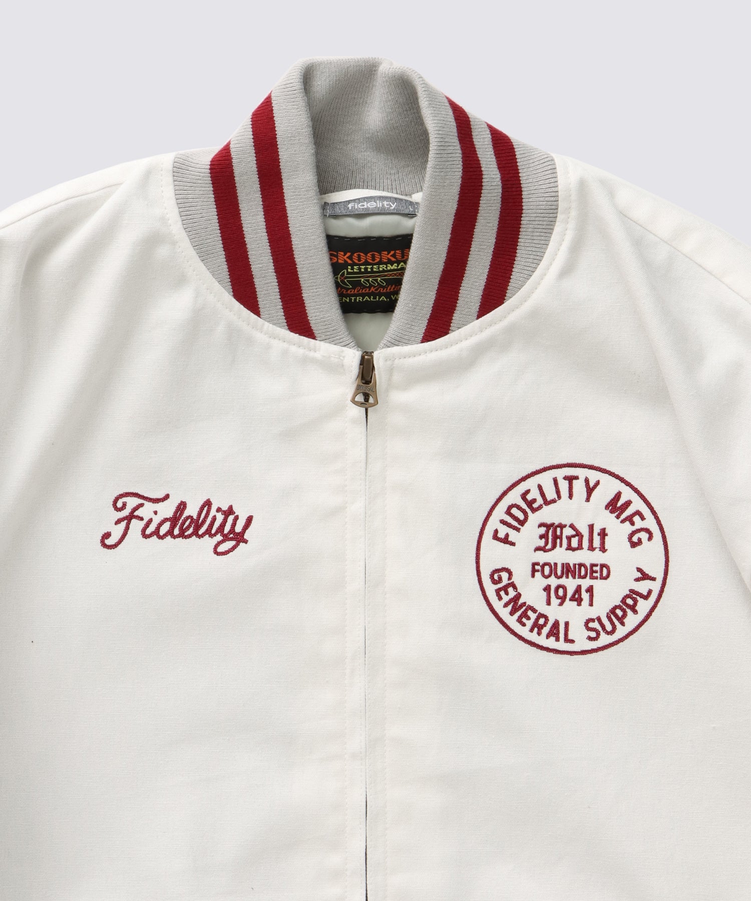 SKOOKUM x FIDELITY] SPORTS JACKET (OFF White) | スタジアムジャケット