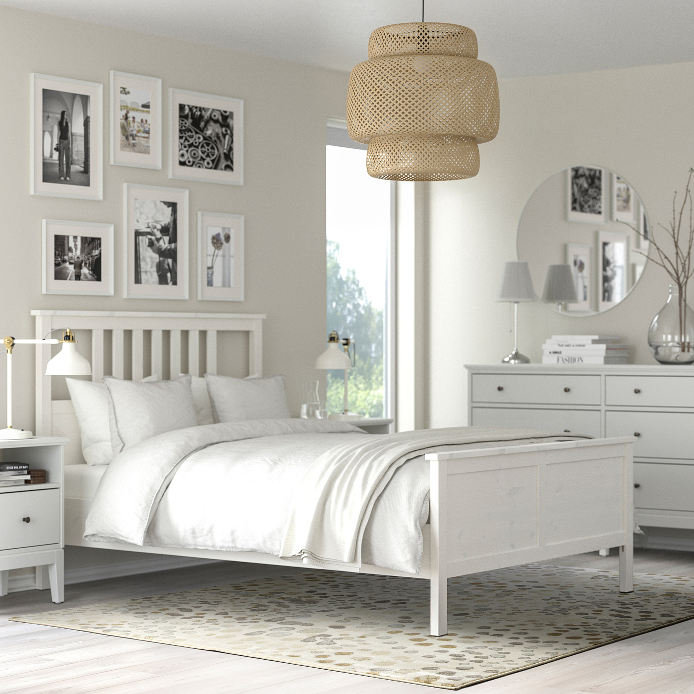 DUBBELFIL rug, low pile dot pattern/beige - IKEA