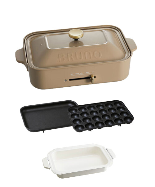 FS】コンパクトホットプレート セラミックコート鍋セット ホワイトの