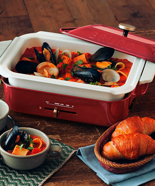 コンパクトホットプレート セラミックコート鍋セット ホワイトの通販