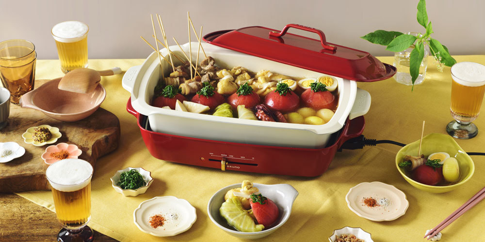 FS】ホットプレートグランデサイズ 深鍋セット ホワイトの通販 | BRUNO