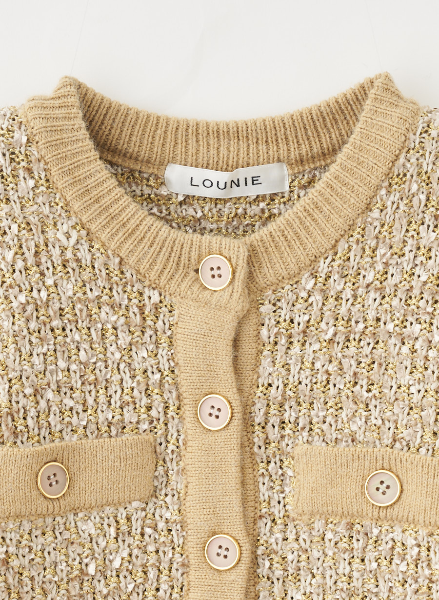 ツイード調ニットカーディガン｜LOUNIE（ルーニィ）公式サイト／公式