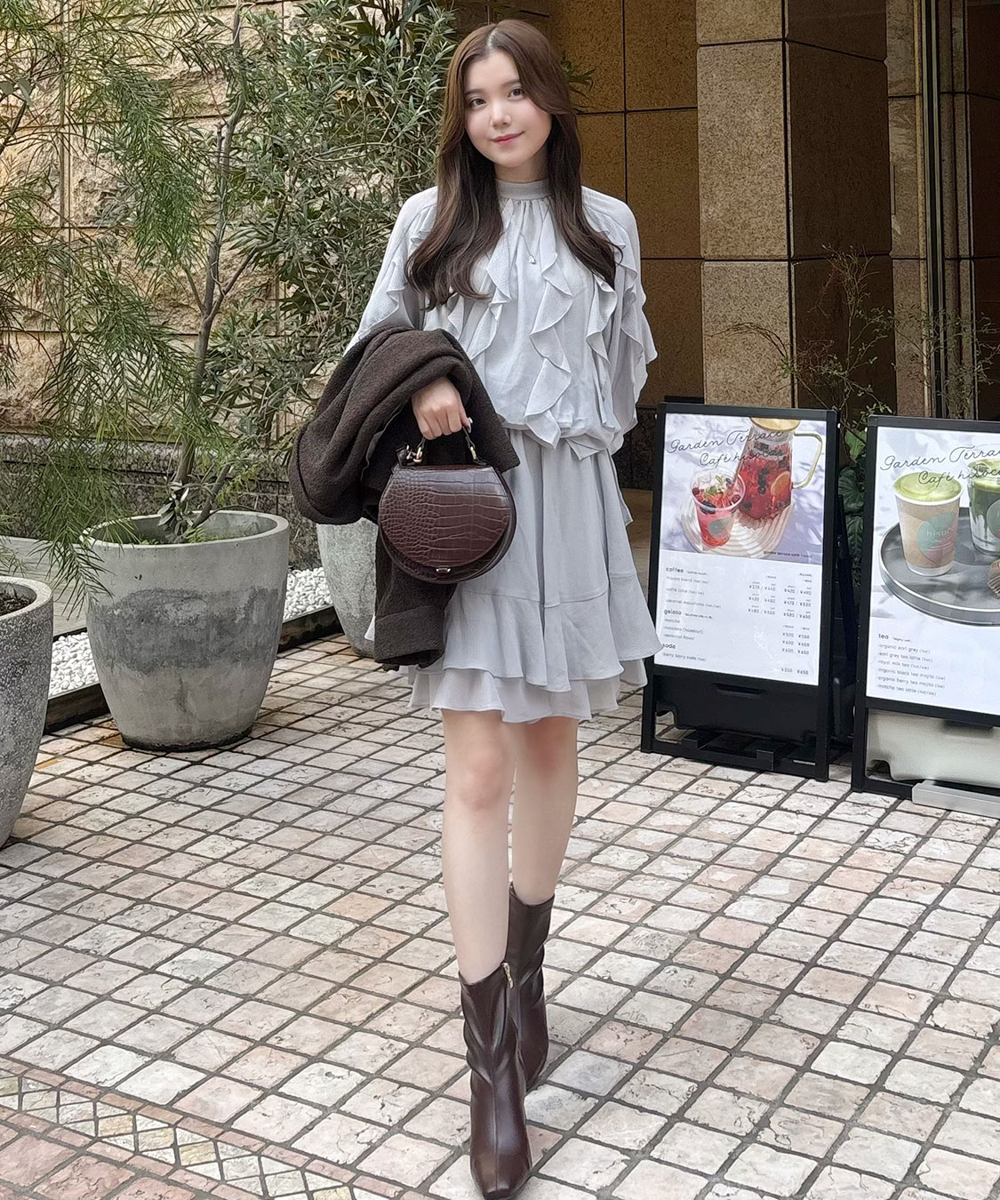 カスケードボウタイフリルミニワンピース｜PETAL ONLINE（ペタル