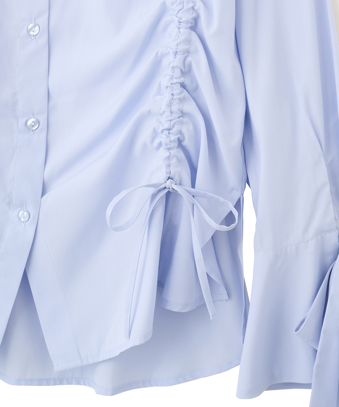 リボンスリーブドロストシャツブラウス｜PETAL ONLINE（ペタルオンライン）