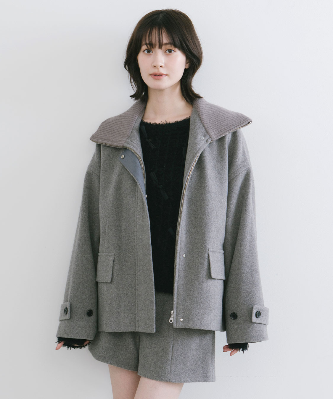 リブカラーウール混コート｜PETAL ONLINE（ペタルオンライン）