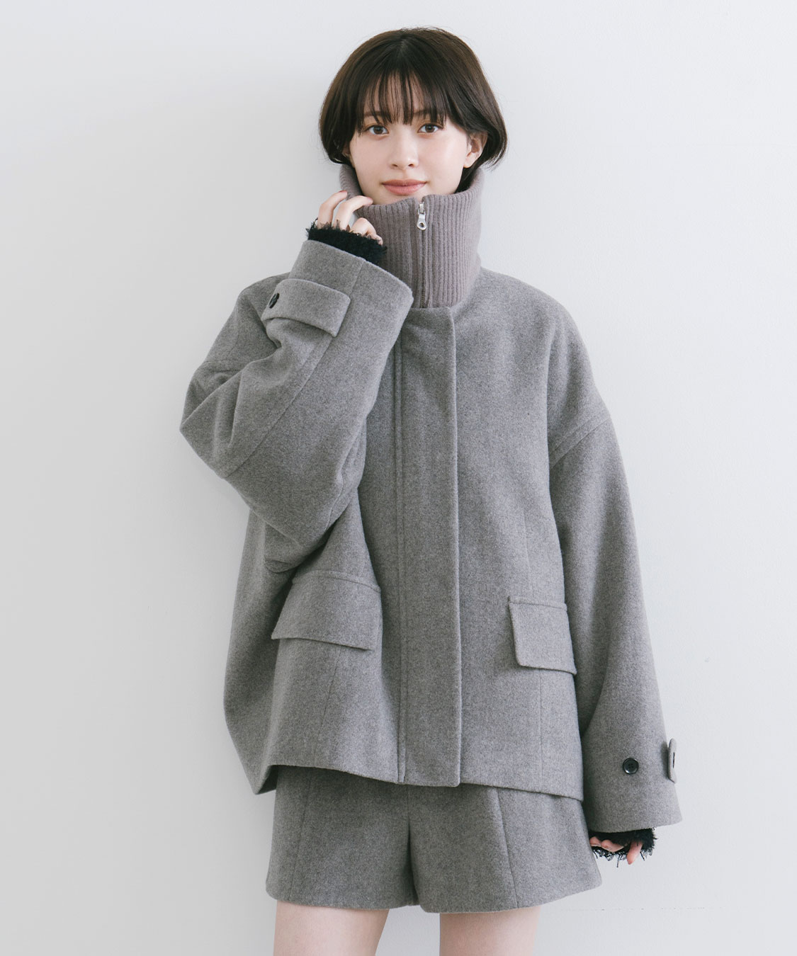 リブカラーウール混コート｜PETAL ONLINE（ペタルオンライン）