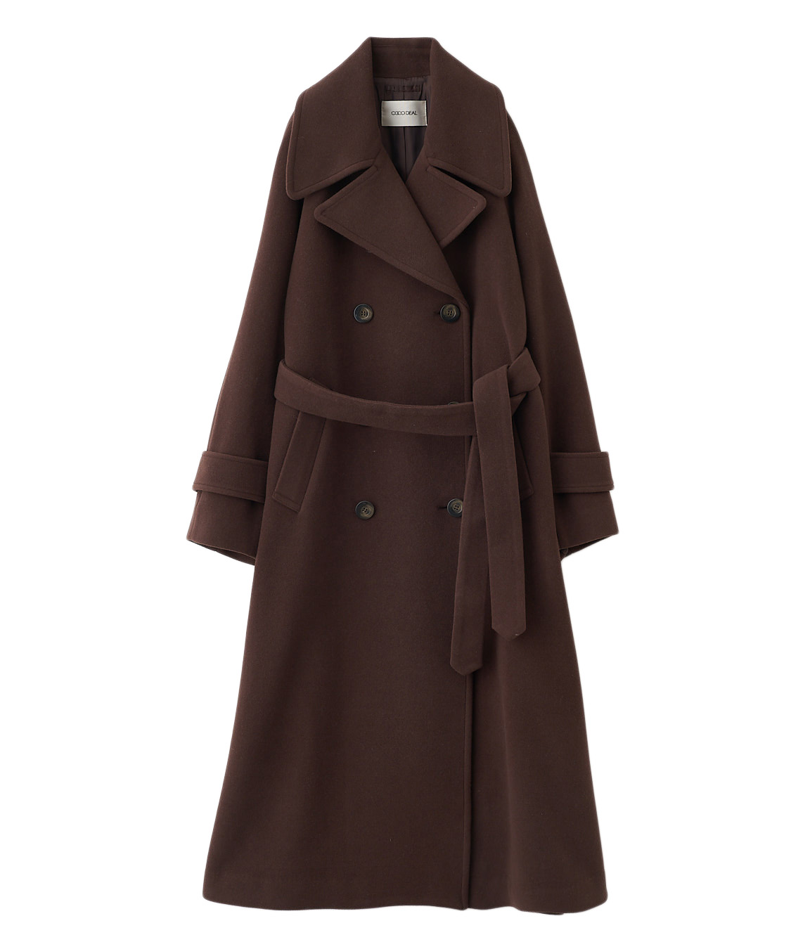 ビッグカラーロングトレンチコート｜PETAL ONLINE（ペタルオンライン）