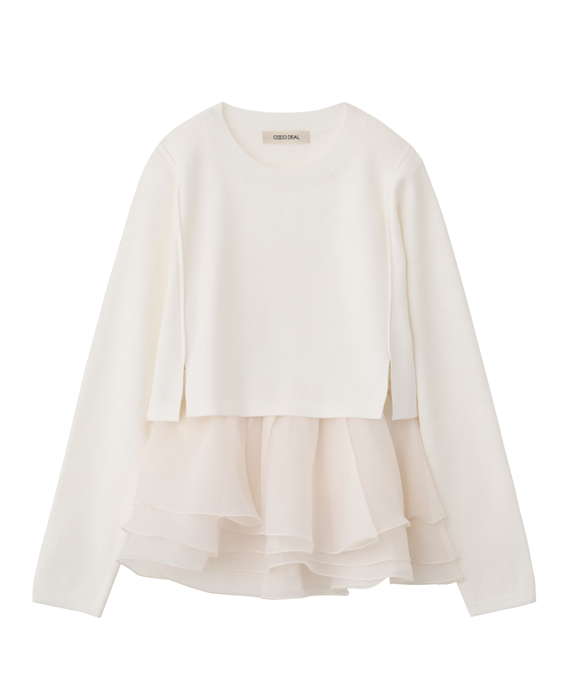 ペプラムブラウスレイヤードニット｜PETAL ONLINE（ペタルオンライン）