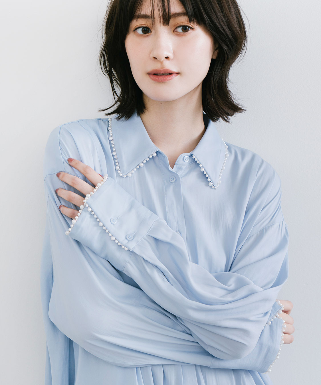 パールモチーフペプラムシャツ｜PETAL ONLINE（ペタルオンライン）