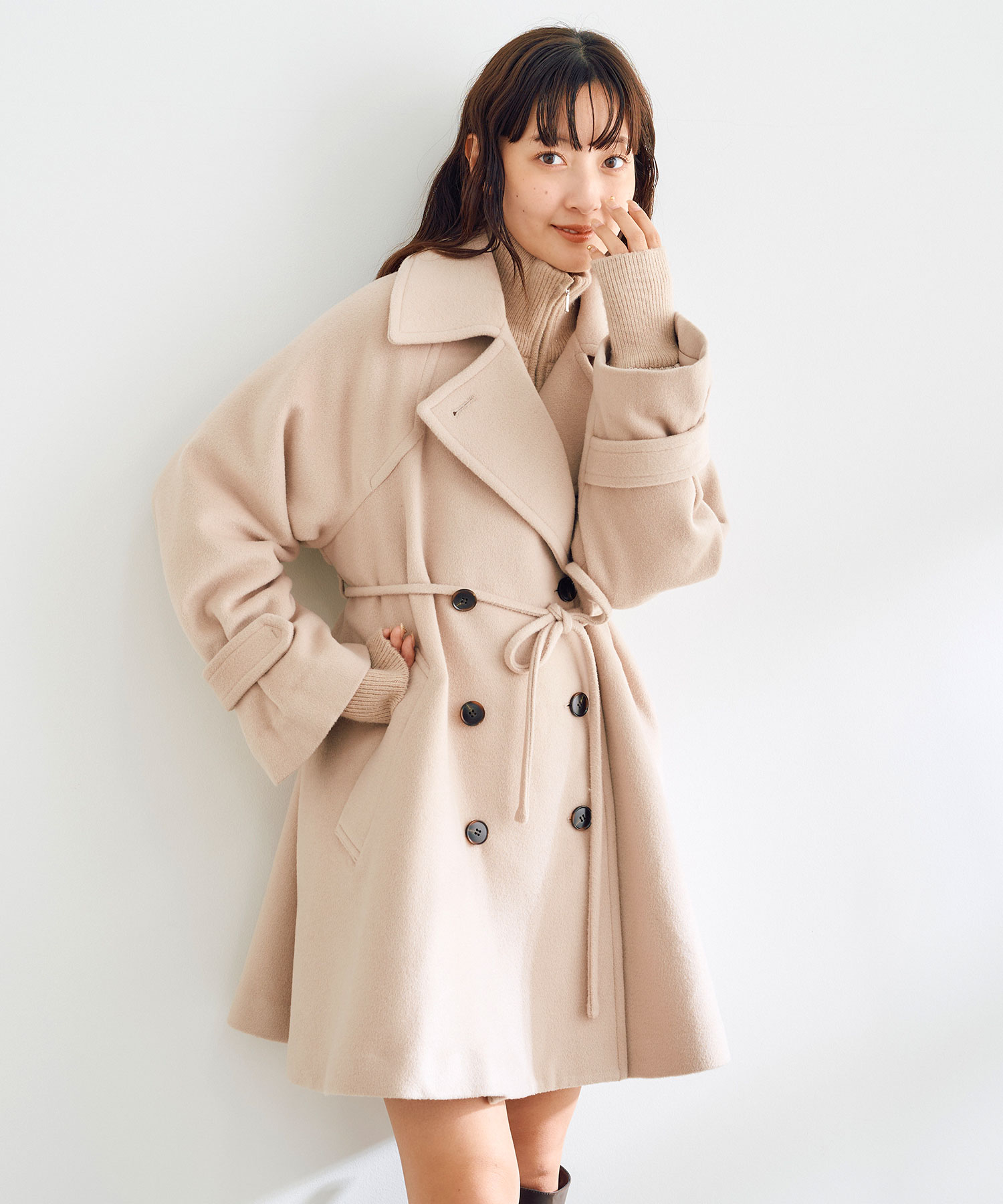 ミドル丈ウールトレンチコート｜PETAL ONLINE（ペタルオンライン）
