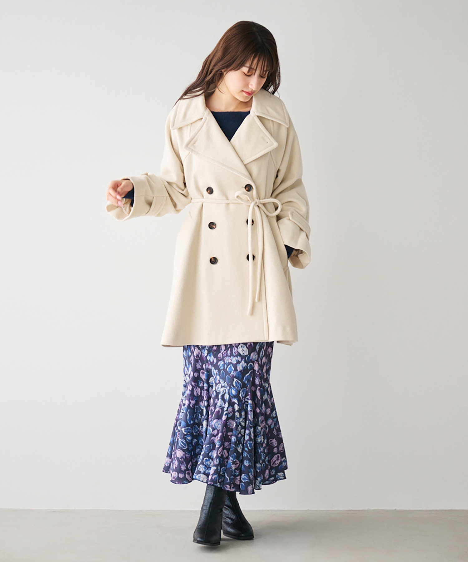 ミドル丈ウールトレンチコート｜PETAL ONLINE（ペタルオンライン）
