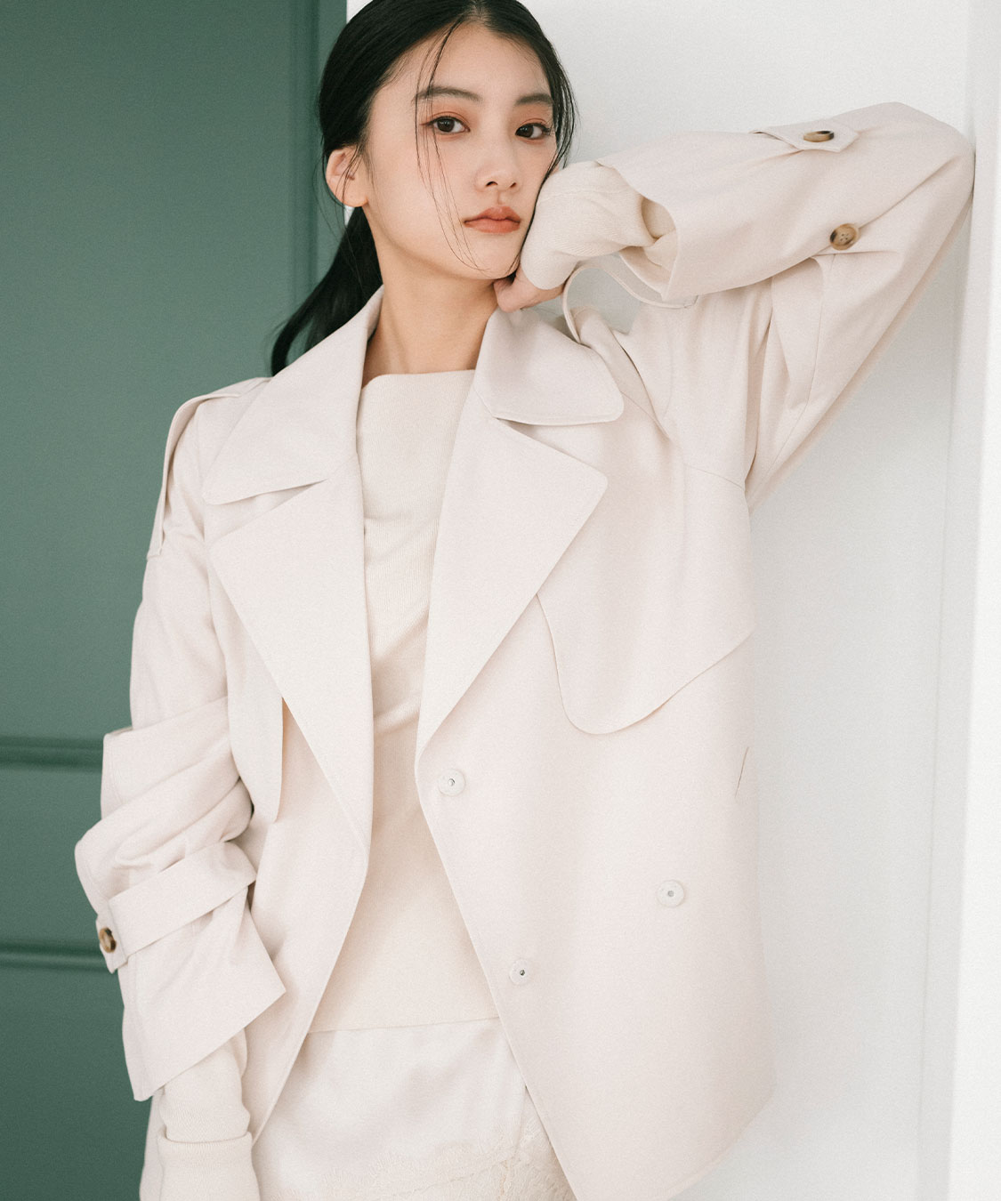 ミドル丈トレンチコート｜PETAL ONLINE（ペタルオンライン）