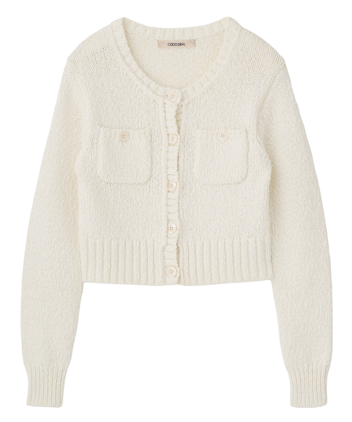 ポケットディティールコンパクトニットカーディガン｜PETAL ONLINE