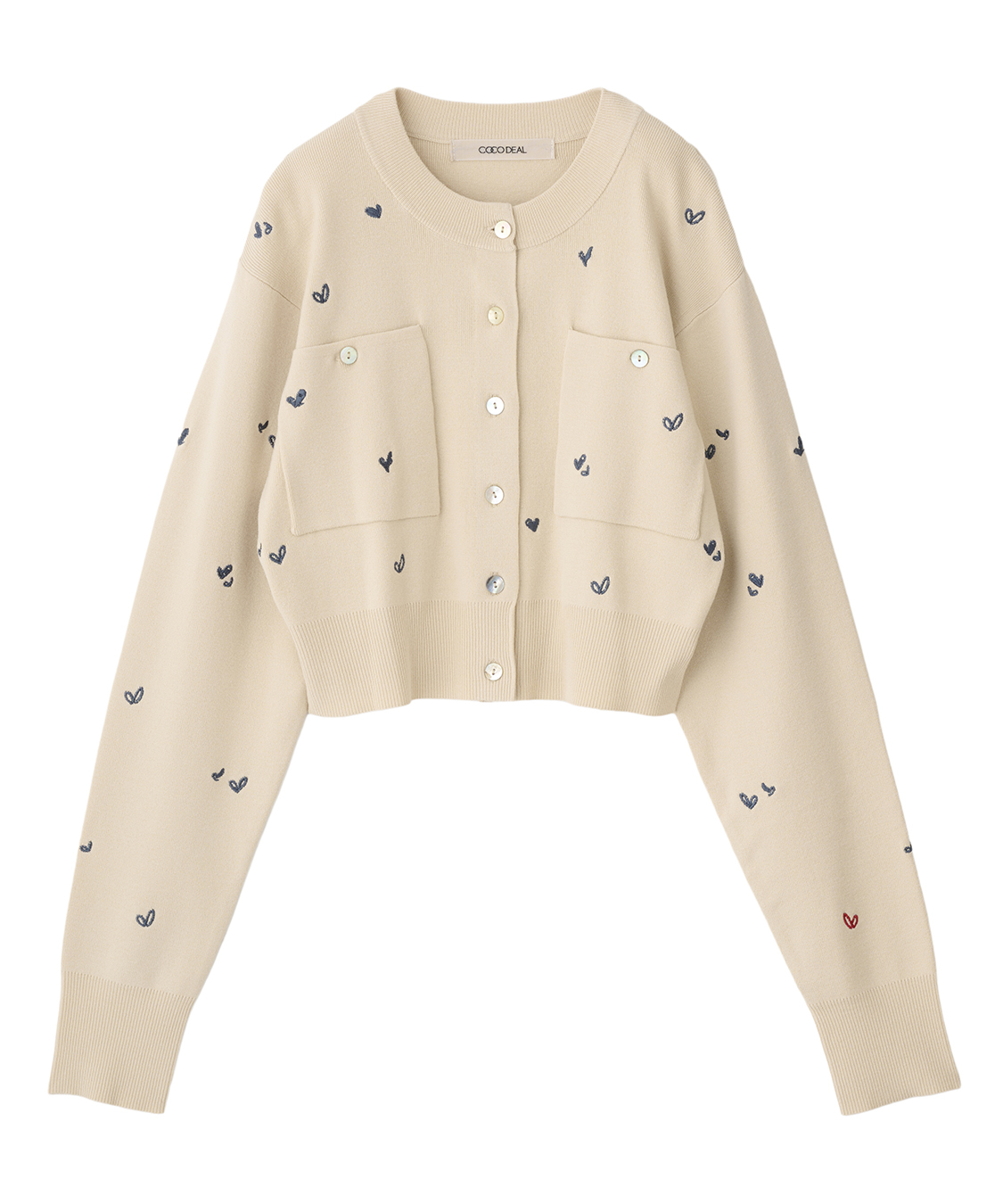 小花/ハート刺繍ニットカーディガン｜PETAL ONLINE（ペタルオンライン）