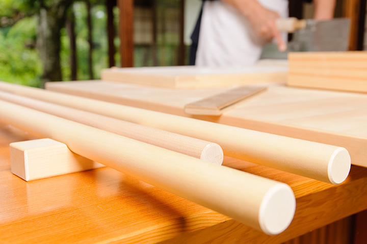 そば道具 麺棒 φ25～30mmブラックチェリーの通販｜蕎麦打ちアイテム
