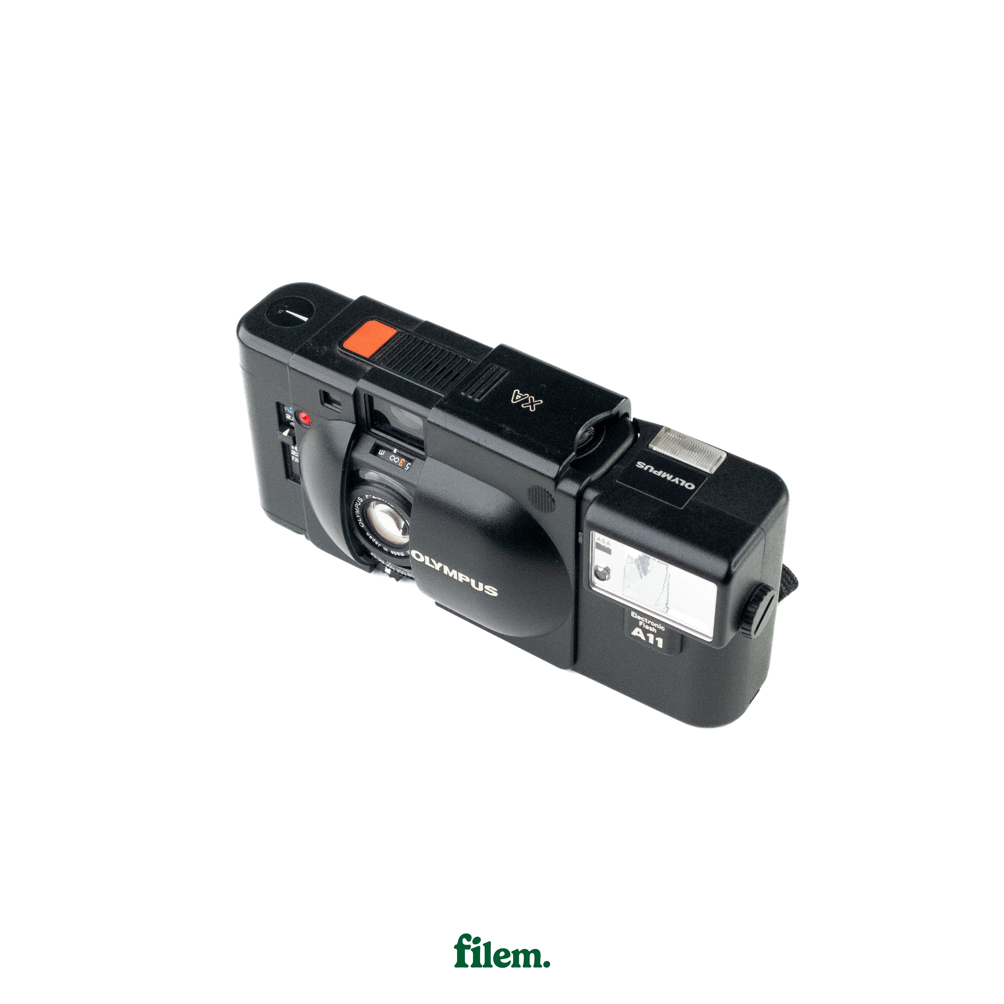Olympus XA with A-11 Flash – filem.sg