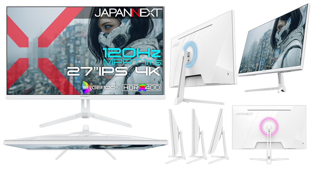 JAPANNEXTが27インチ IPSパネル搭載 120Hzの4Kゲーミングモニター
